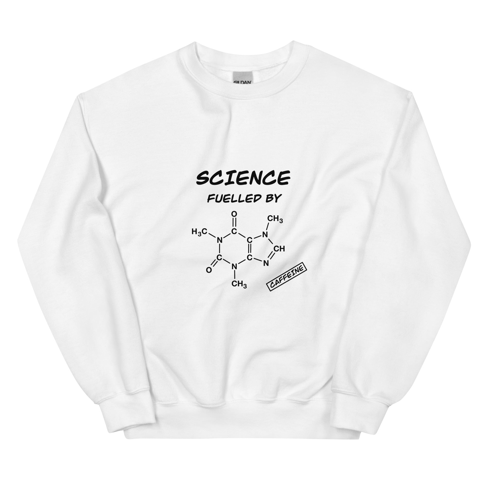 Science fuelled by Caffeine Sweatshirt White