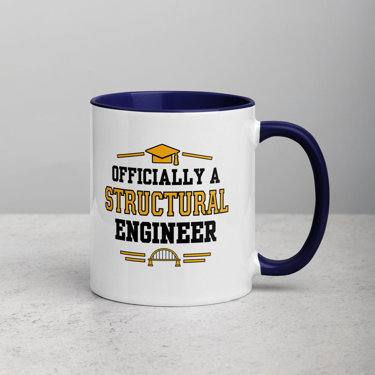 Personalised Structural Engineer Graduation Mug | Structural Engineering Graduate Gift Dark Blue