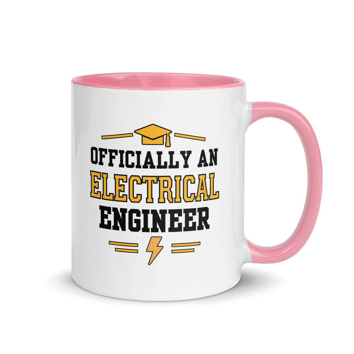 Personalised Electrical Engineer Graduation Mug | Electrical Engineering Graduate Gift Pink