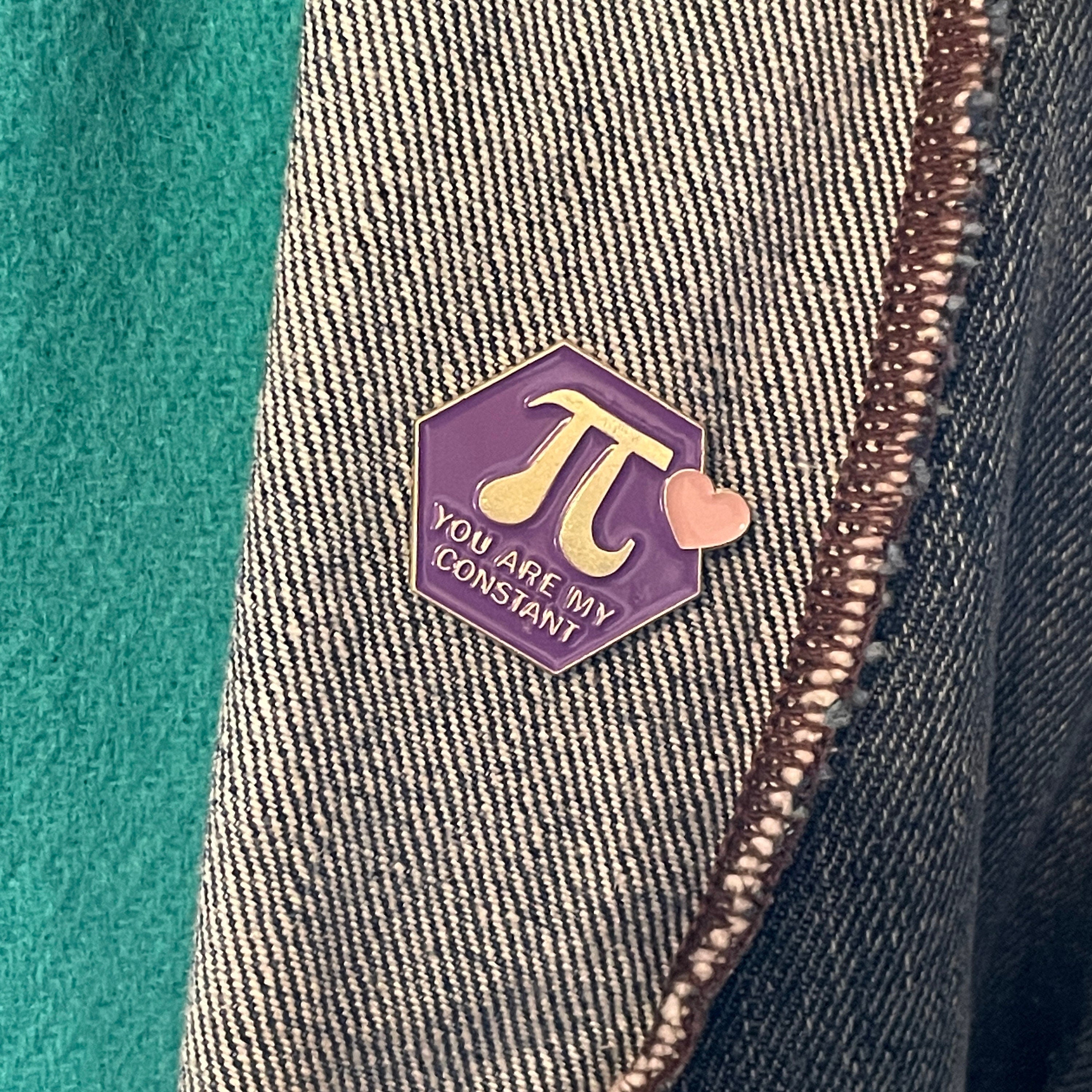 Love Maths Pi Enamel Pin Badge. You are my Constant.