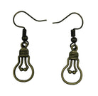 Lightbulb Minimalist Bronze coloured Earrings