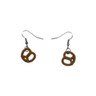 Pretzel Earrings made with upcycled LEGO® Silver tone Wires