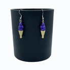 Triple Scoop Purple Ice cream Earrings made with upcycled LEGO®