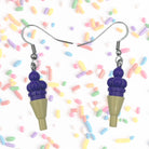 Triple Scoop Purple Ice cream Earrings made with upcycled LEGO®