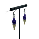 Triple Scoop Purple Ice cream Earrings made with upcycled LEGO®