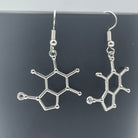 Caffeine Molecule Minimalist Geometric Earrings