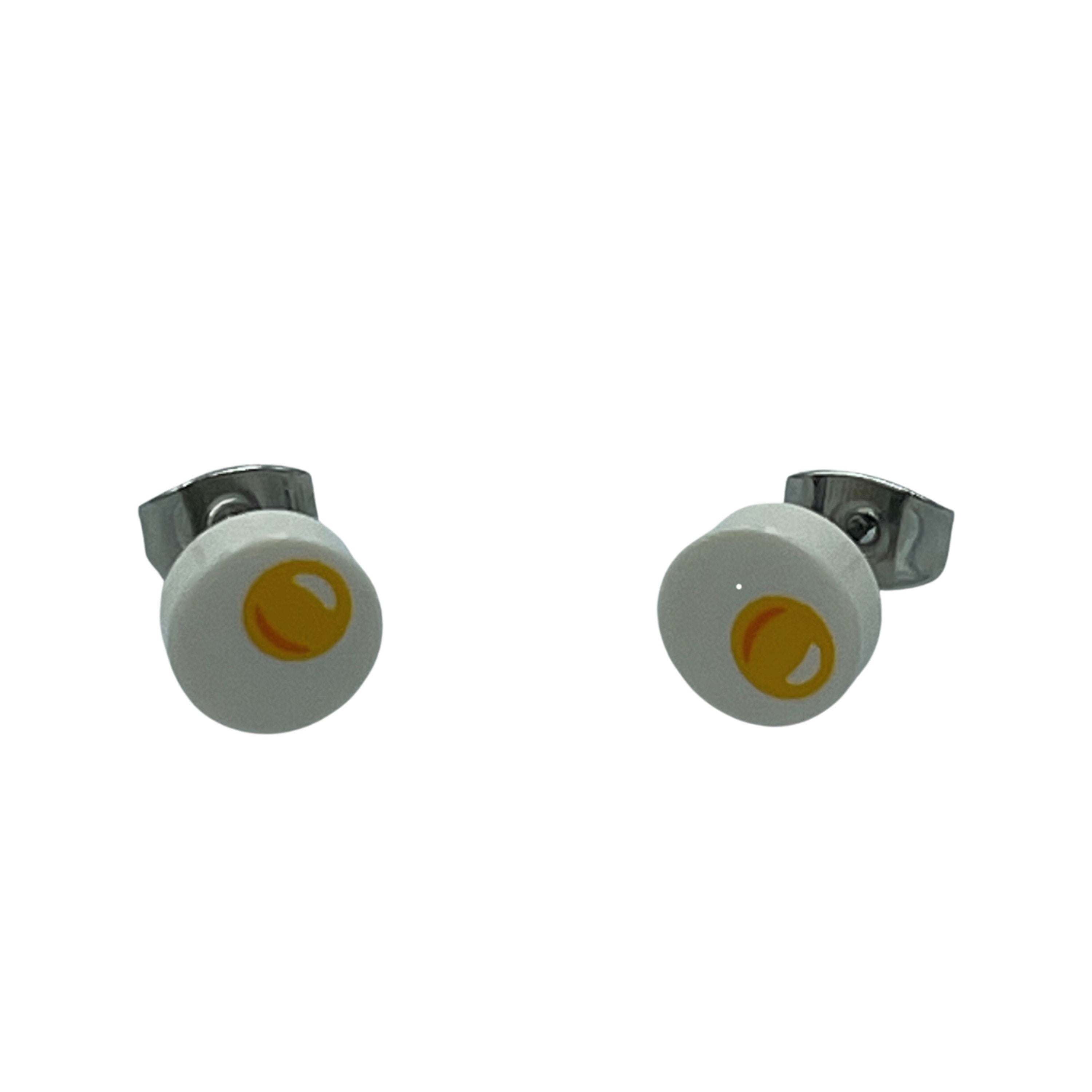 Fried Egg Stud Earrings made with upcycled LEGO®