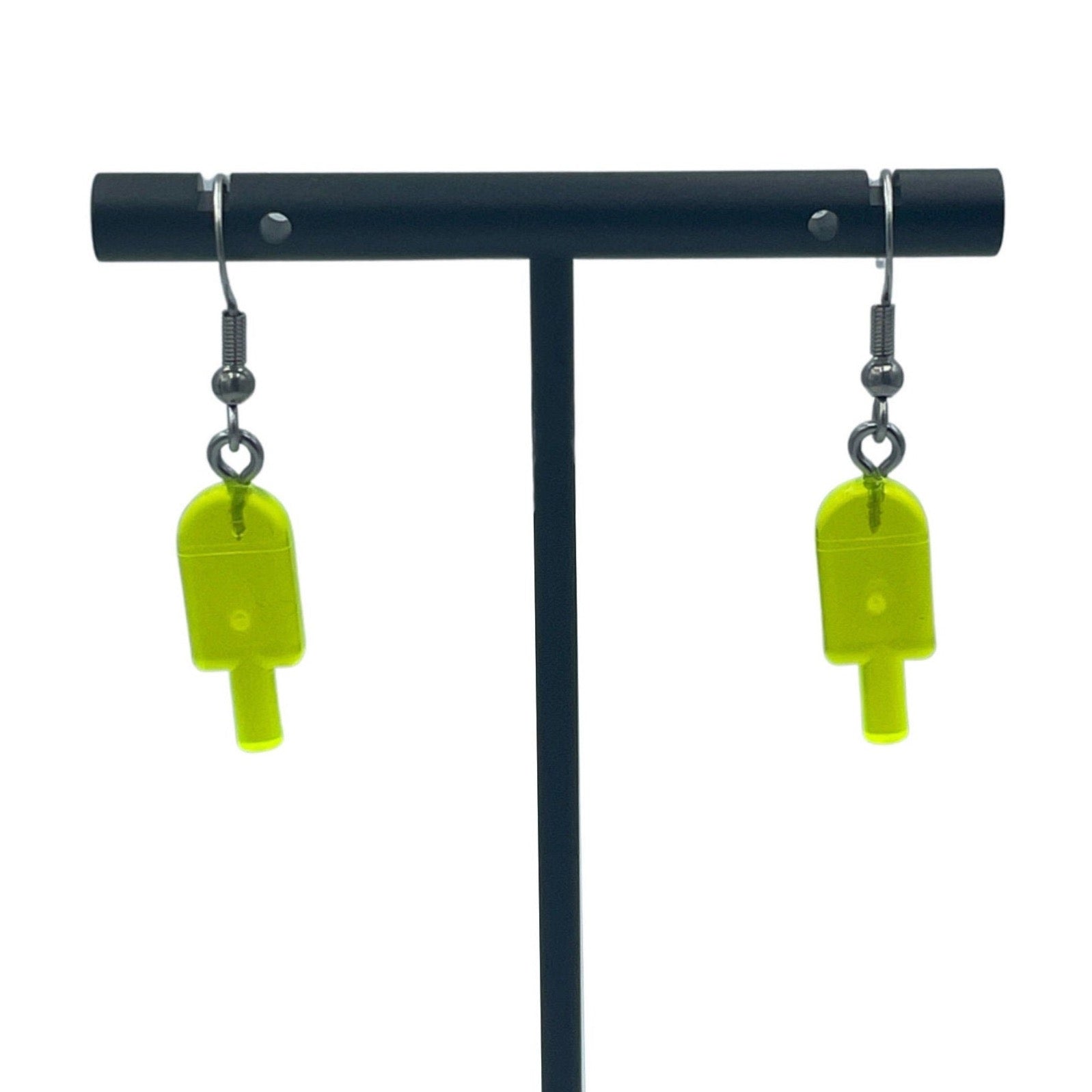 Yellow Ice Lolly Earrings made with upcycled LEGO®