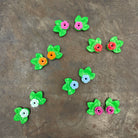 Colourful Flower Stud Earrings made with upcycled LEGO®