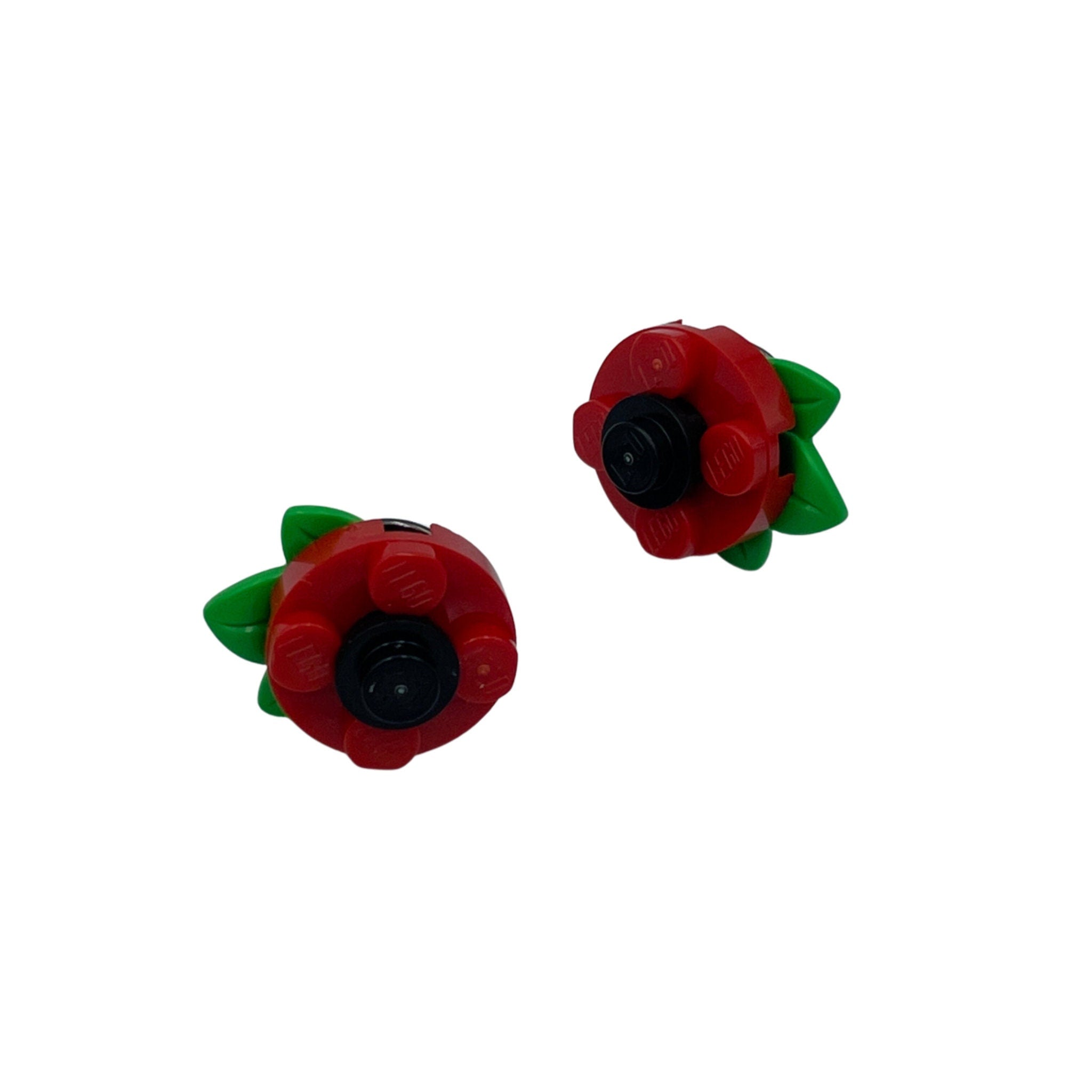 Remembrance Day Charity Poppy Pin Badge made with upcycled LEGO®