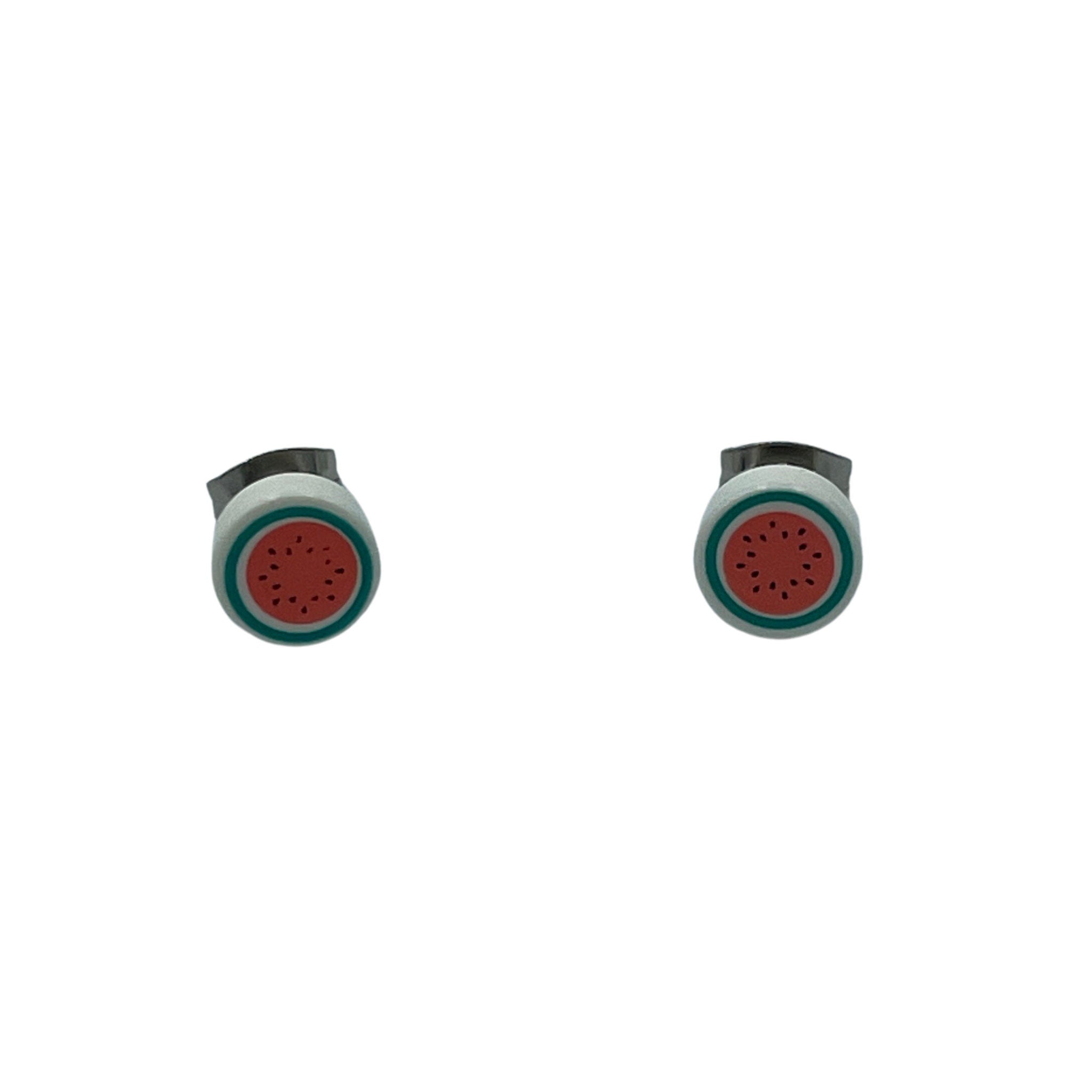 Watermelon Stud Earrings made with upcycled LEGO®