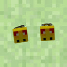 Mine Block Game Bee Stud Earrings made with upcycled LEGO®