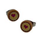 Jammy Dodger Stud Earrings made with upcycled LEGO®