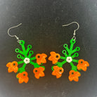 Floral Plant Earrings made with upcycled LEGO®