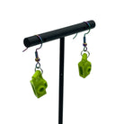 Cute Green Camera Earrings made with upcycled LEGO®