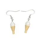 White Ice cream Swirl Earrings made with upcycled LEGO®