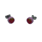 Strawberry Stud Earrings made with upcycled LEGO®