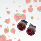 Strawberry Stud Earrings made with upcycled LEGO®