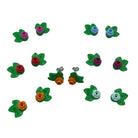 Colourful Flower Stud Earrings made with upcycled LEGO®