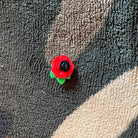 Remembrance Day Charity Poppy Pin Badge made with upcycled LEGO®