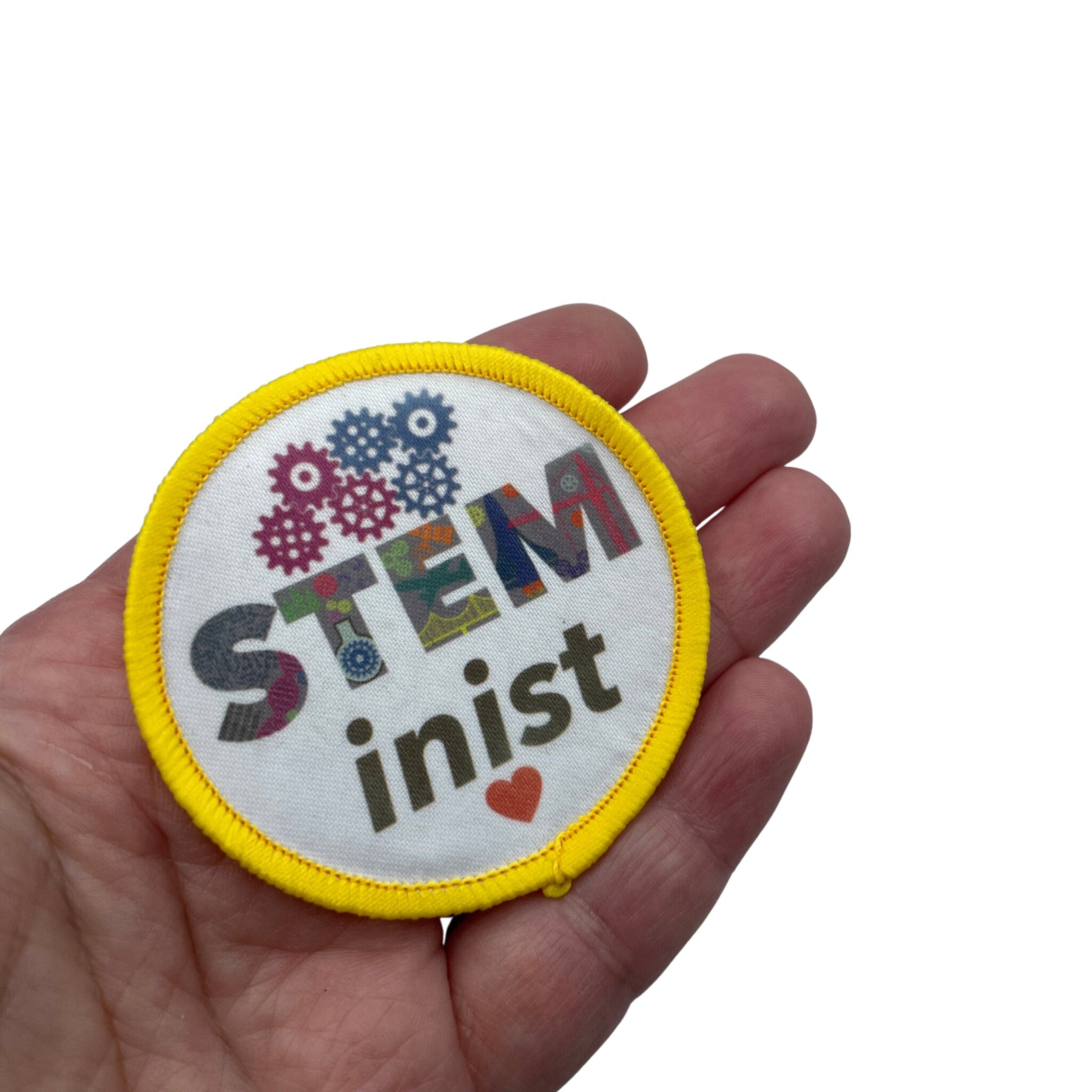 STEMinist Printed Iron on Patch. Women and Girls in STEM