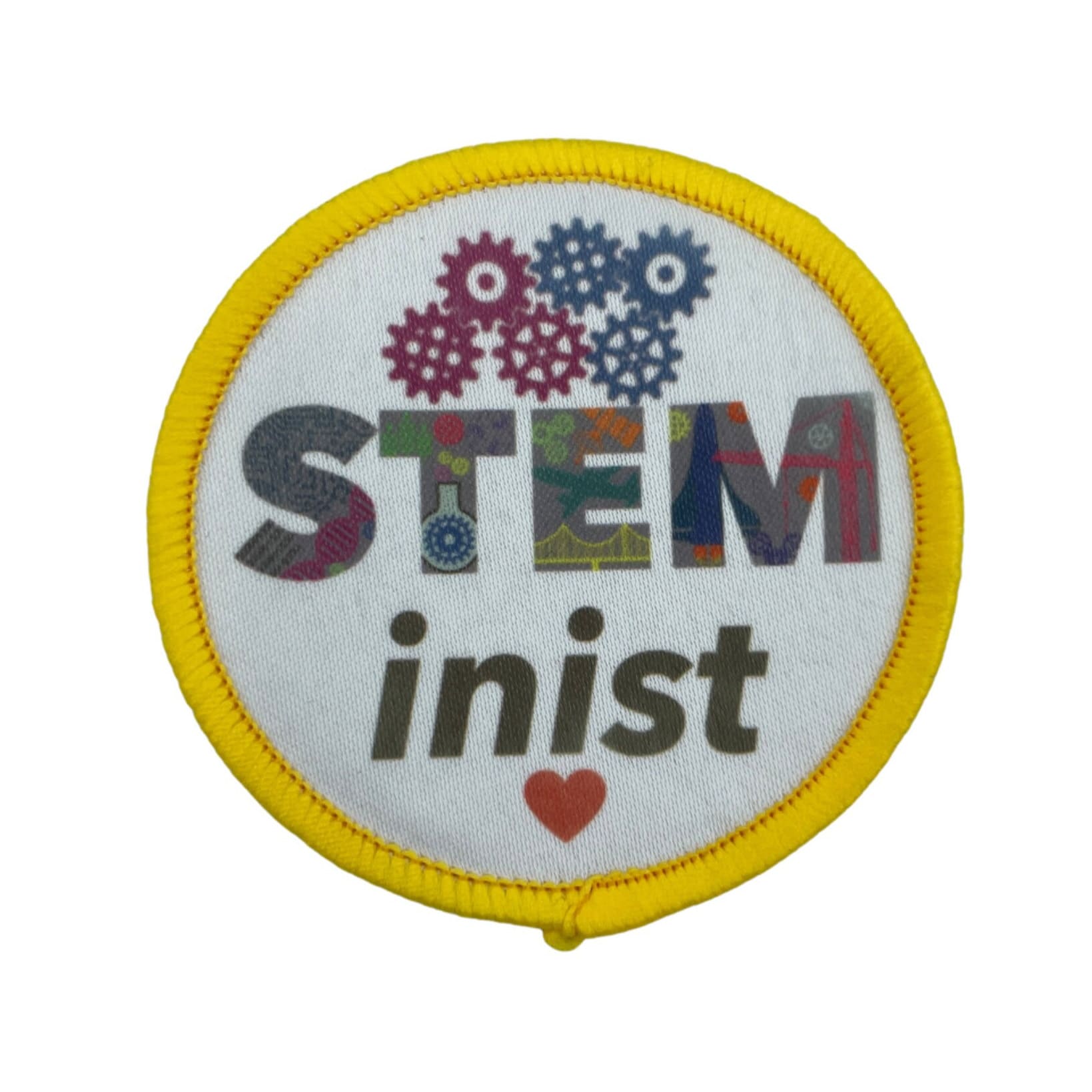 STEMinist Printed Iron on Patch. Women and Girls in STEM