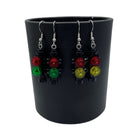 Traffic Light Earrings made with upcycled LEGO®. Civil Transport Engineer Gift