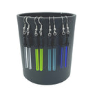 Translucent Lightsabre Earrings made with upcycled LEGO® in a variety of colours