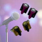 Kawaii Microphone Earrings made with upcycled LEGO® in Pink or Black