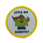 Little Ms Scientist Printed Iron on Patch. Women and Girls in STEM