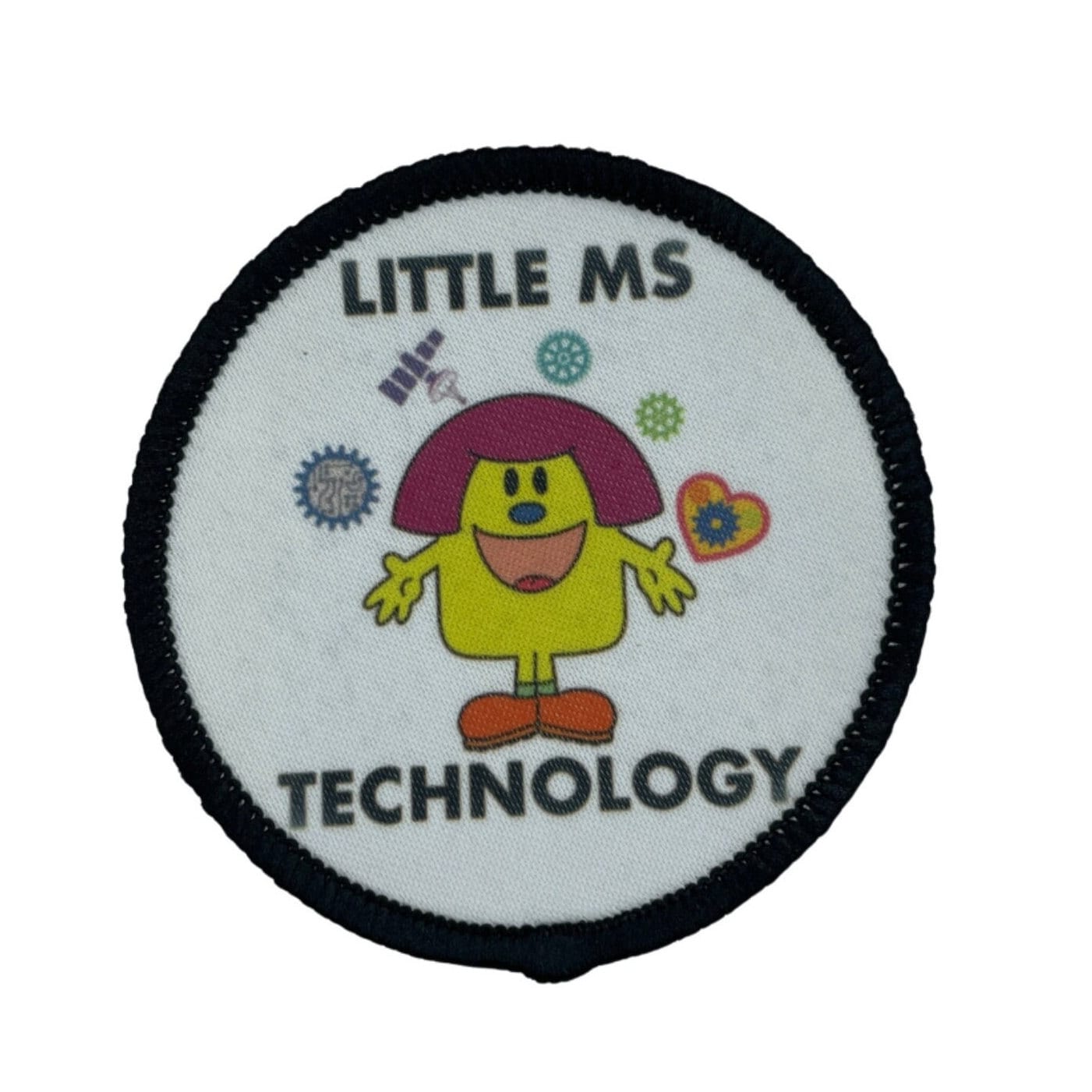 Little Ms Technology Printed Iron on Patch. Women and Girls in STEM