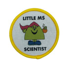 Little Ms STEM Printed Iron on Patches. Women and Girls in STEM