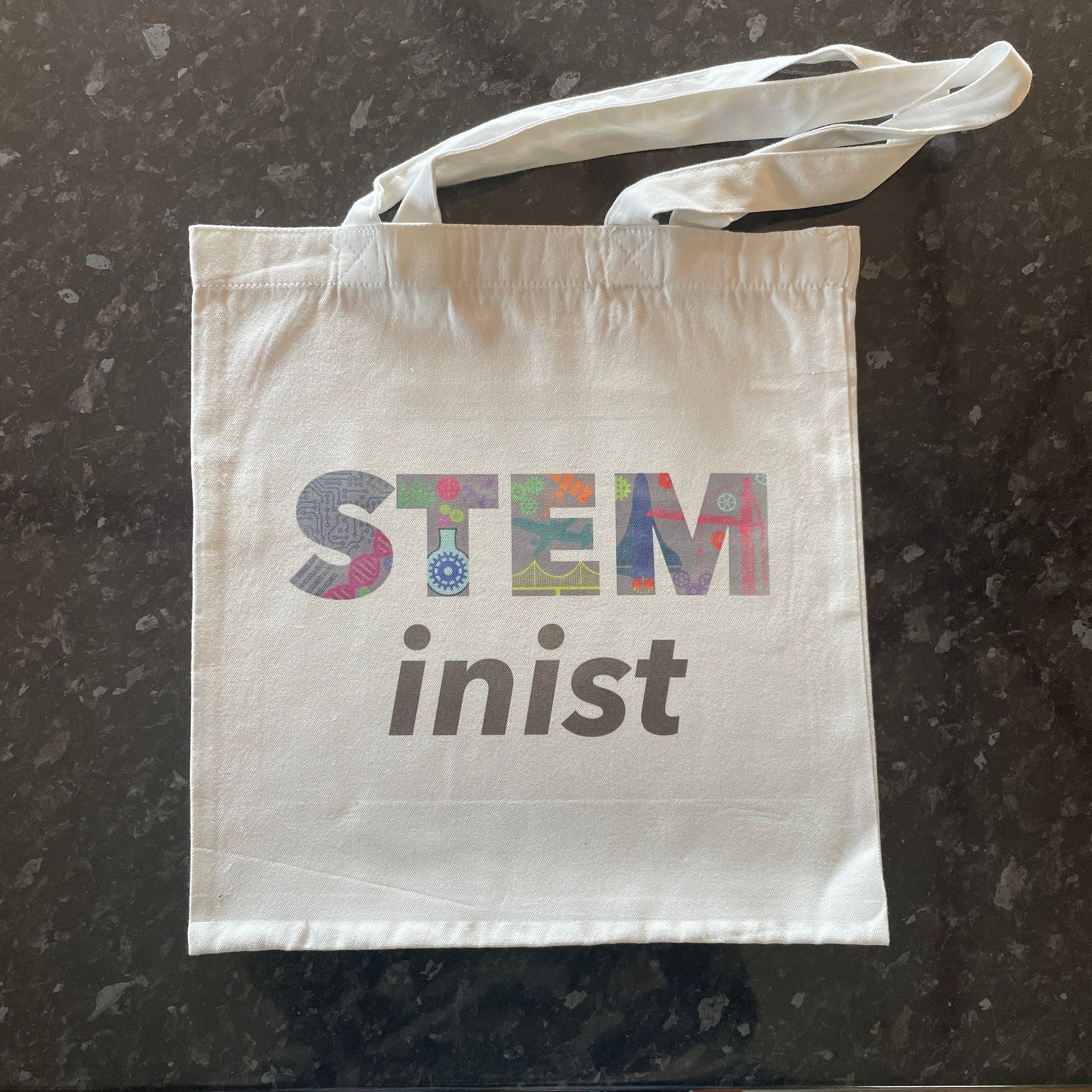 Personalised STEMinist Thick Woven Tote Bag