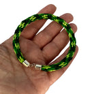 Handmade Kumihimo Green 'Foliage' Silky Bracelet