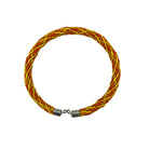 Kumihimo Yellow 'Sunshine' Silky Woven Handmade Memory Bracelet