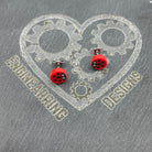 Ladybird Stud Earrings Made with upcycled LEGO®