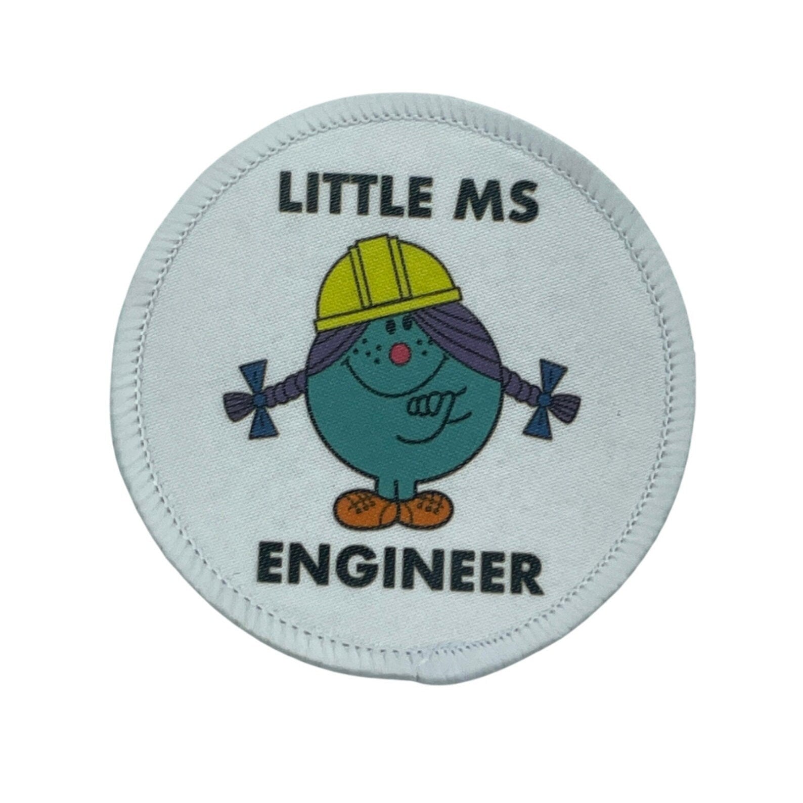 Little Ms Engineer Printed Iron on Patch. Women and Girls in STEM