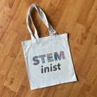 Personalised STEMinist Thick Woven Tote Bag