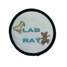 Lab Rat Printed Iron on Patch. Science Lab Geeky Badge