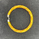 Kumihimo Yellow 'Sunshine' Silky Woven Handmade Memory Bracelet