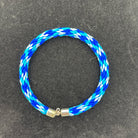 Handmade Kumihimo Blue 'Sea Waves' Silky Memory Bracelet