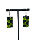 Upcycled Geometric Rectangle Earrings made with upcycled LEGO®