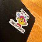 Little Ms Technology Holographic Vinyl Sticker. STEMinist decal - Women and Girls in Science, Technology and Engineering