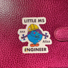 Personalised Little Ms Engineer Holographic Vinyl Sticker