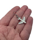 Silver tone Airplane Earrings. Perfect gift for the little geek plane lover in your life