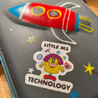 Little Ms Technology Holographic Vinyl Sticker. STEMinist decal - Women and Girls in Science, Technology and Engineering