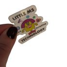 Personalised Little Ms Technology Holographic Vinyl Sticker