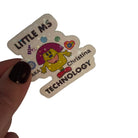 Personalised Little Ms Technology Holographic Vinyl Sticker