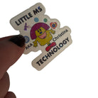 Personalised Little Ms Technology Holographic Vinyl Sticker