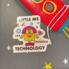 Personalised Little Ms Technology Holographic Vinyl Sticker